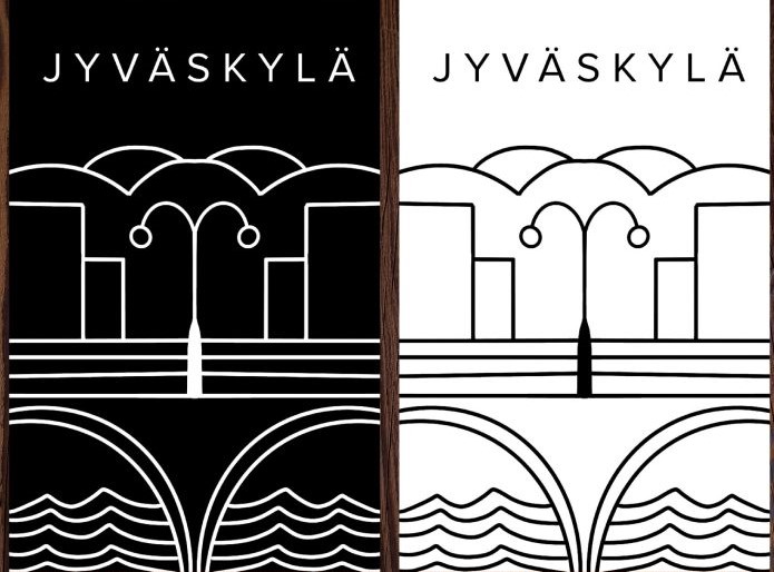 Jyväskylä-kuvioisista käsitöistä